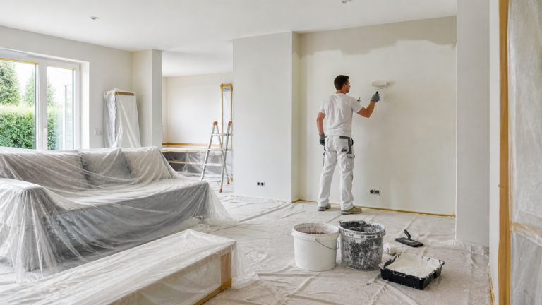 Nouveau chantier en cours : rénovation complète d’un salon à Riom